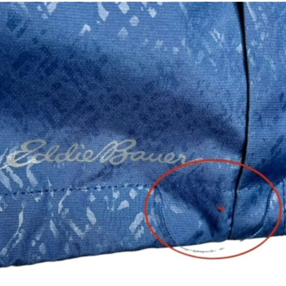 Eddie Bauer Packable Rainfoil Jacket With Zip Away Hood - Blue - M - Picture 13 of 13